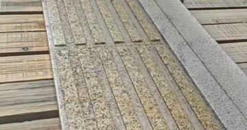 马鞍山黄金麻盲道石 盲条