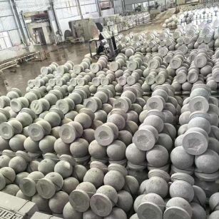 马鞍山芝麻白圆球 石球 挡车球