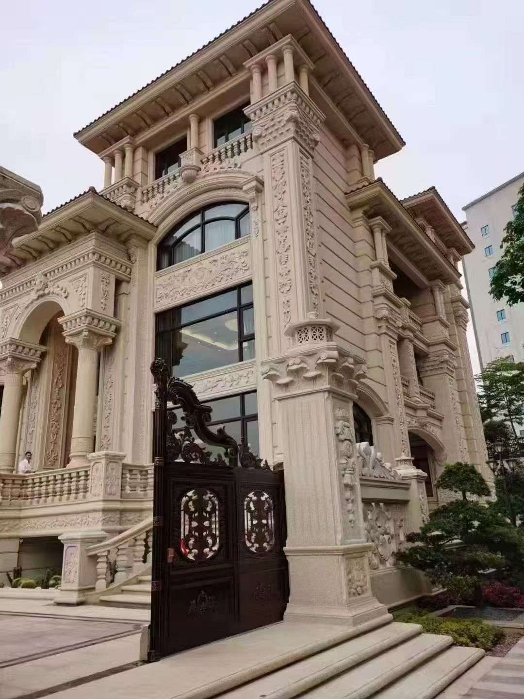 马鞍山黄金麻别墅外墙异形定制