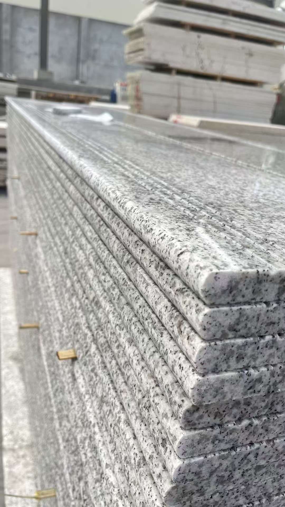 马鞍山芝麻白楼梯踏步 花岗岩楼梯板材