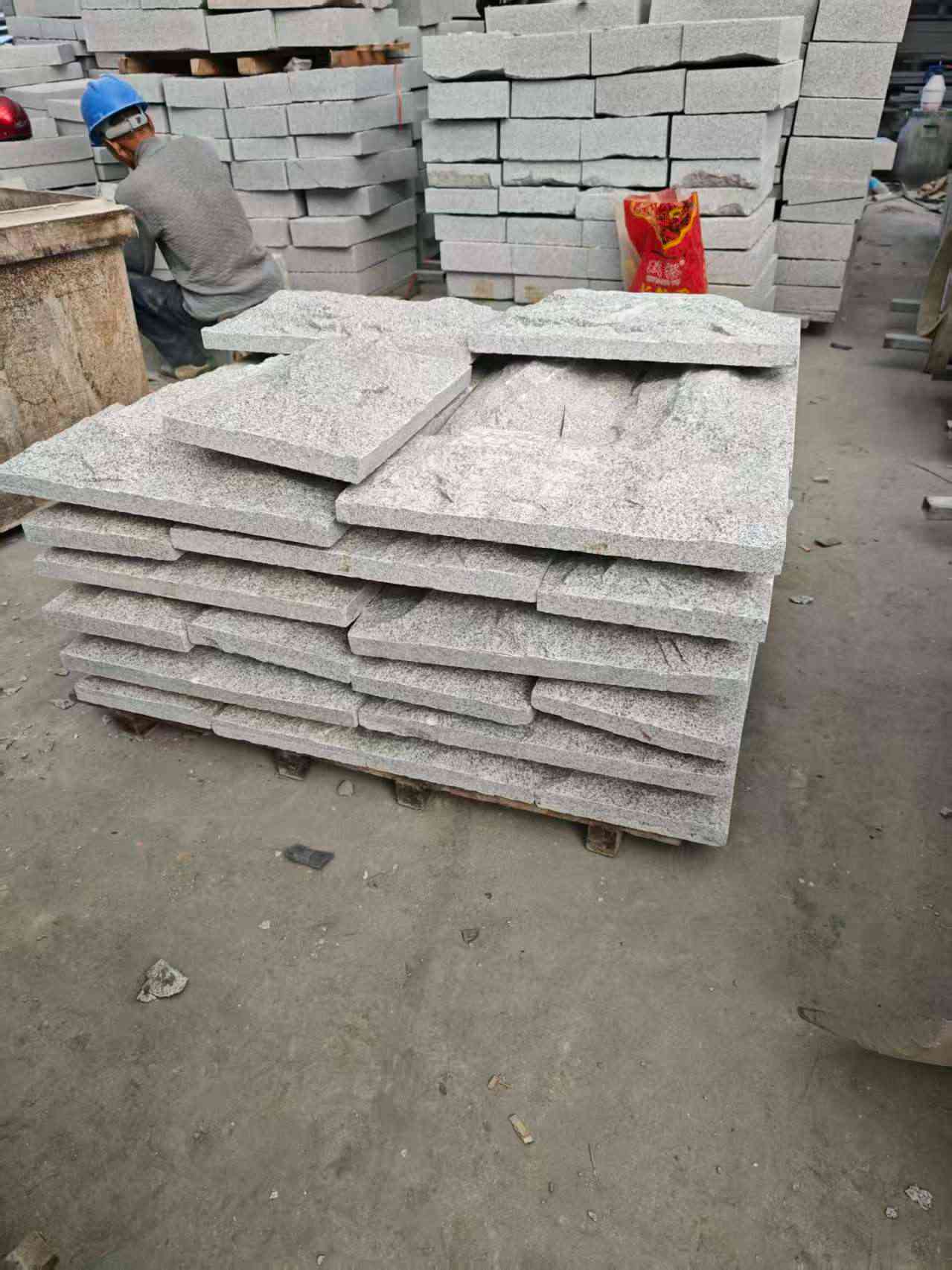 马鞍山芝麻白蘑菇石，自然面